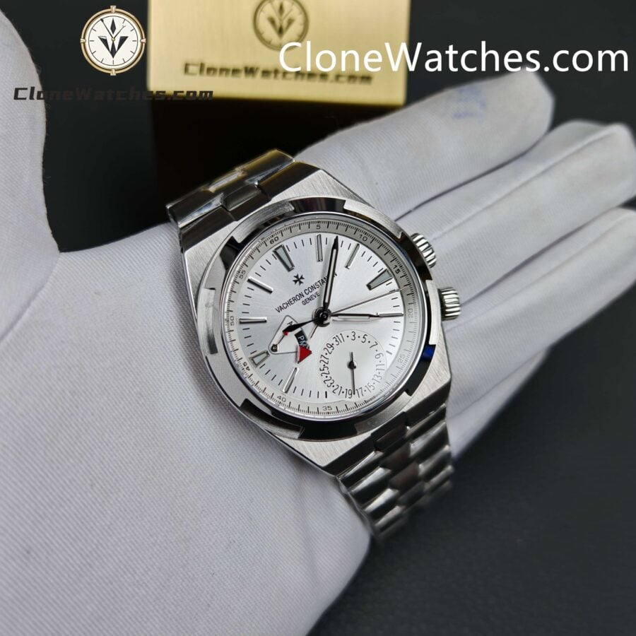 Vacheron Constantin Super Clone Watches 1:1 Overseas Dual Time 7920V/210A-B333 White Dial - Image 5