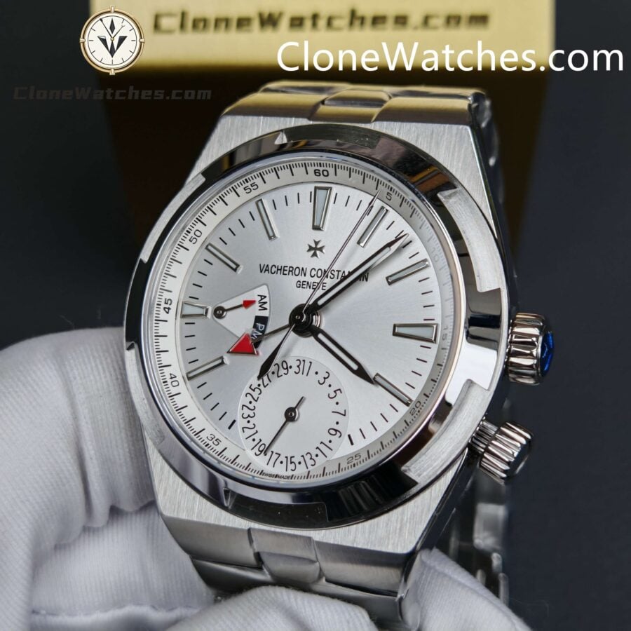 Vacheron Constantin Super Clone Watches 1:1 Overseas Dual Time 7920V/210A-B333 White Dial - Image 6