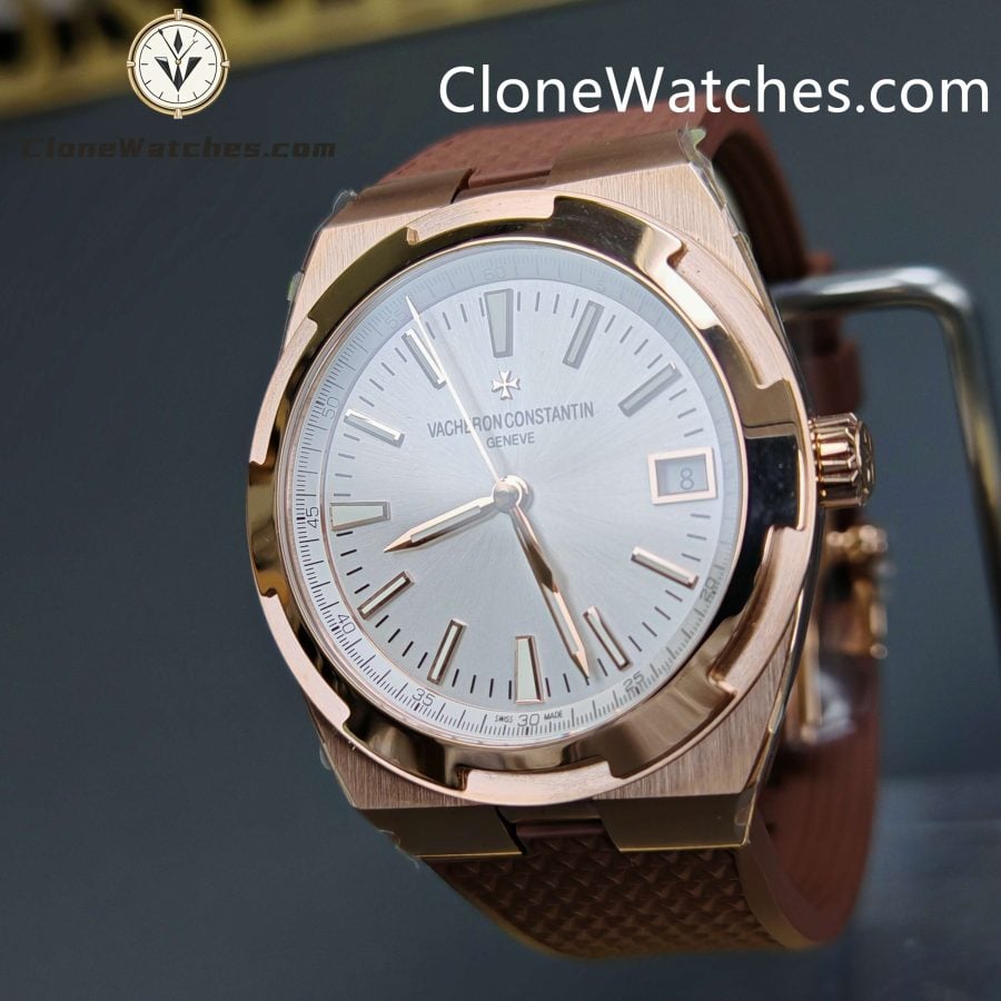 Vacheron Constantin Super Clone Watches 1:1 Overseas Rose Gold 4500V/000R-B127 White Dial - Image 3