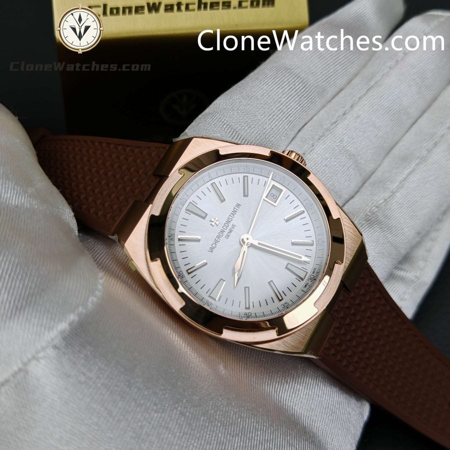 Vacheron Constantin Super Clone Watches 1:1 Overseas Rose Gold 4500V/000R-B127 White Dial - Image 6