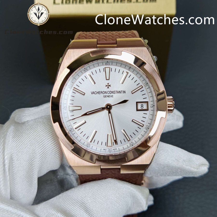 Vacheron Constantin Super Clone Watches 1:1 Overseas Rose Gold 4500V/000R-B127 White Dial - Image 4