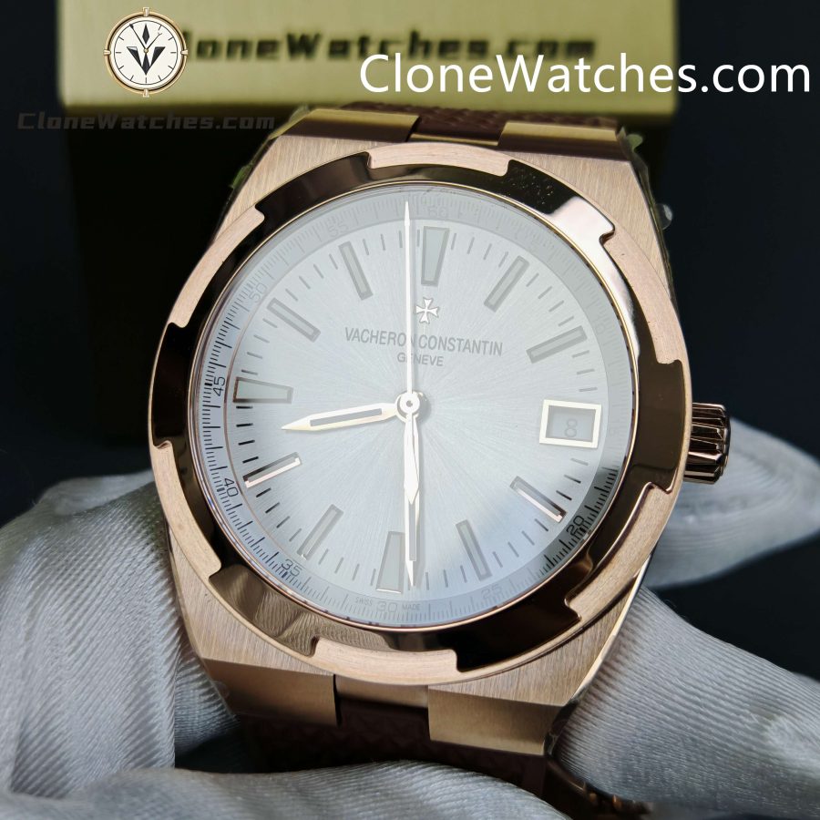 Vacheron Constantin Super Clone Watches 1:1 Overseas Rose Gold 4500V/000R-B127 White Dial - Image 5