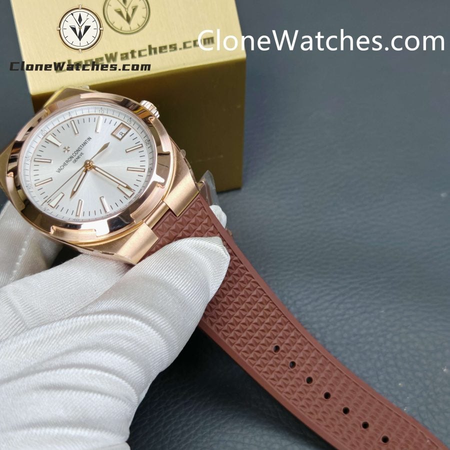 Vacheron Constantin Super Clone Watches 1:1 Overseas Rose Gold 4500V/000R-B127 White Dial - Image 7