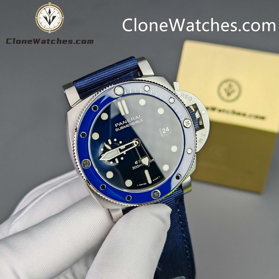 Panerai Super Clone Watches 1:1  Submersible QuarantaQuattro Blu Profondo PAM01289 - Image 4