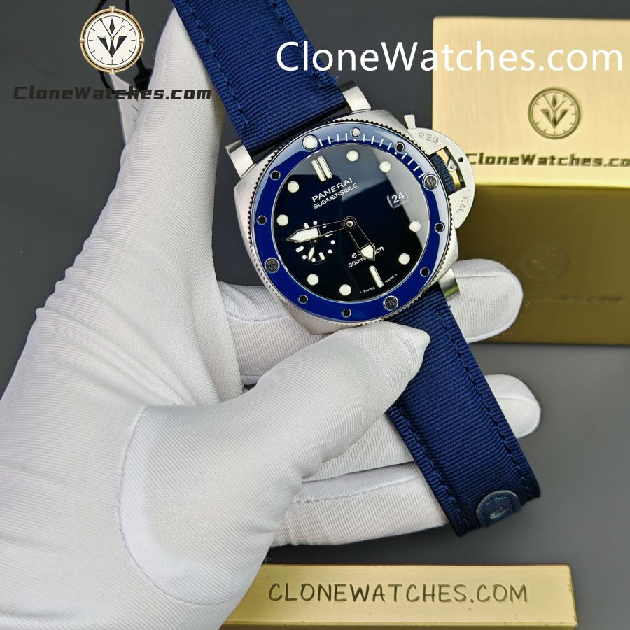 Panerai Super Clone Watches 1:1  Submersible QuarantaQuattro Blu Profondo PAM01289 - Image 5