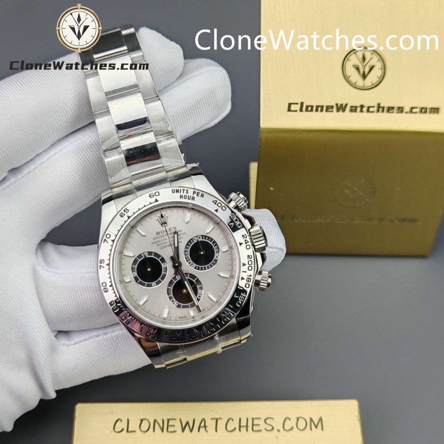 Rolex Super Clone Watches 1:1 Daytona Silver Dial M126509-0003 4131 Movement - Image 6