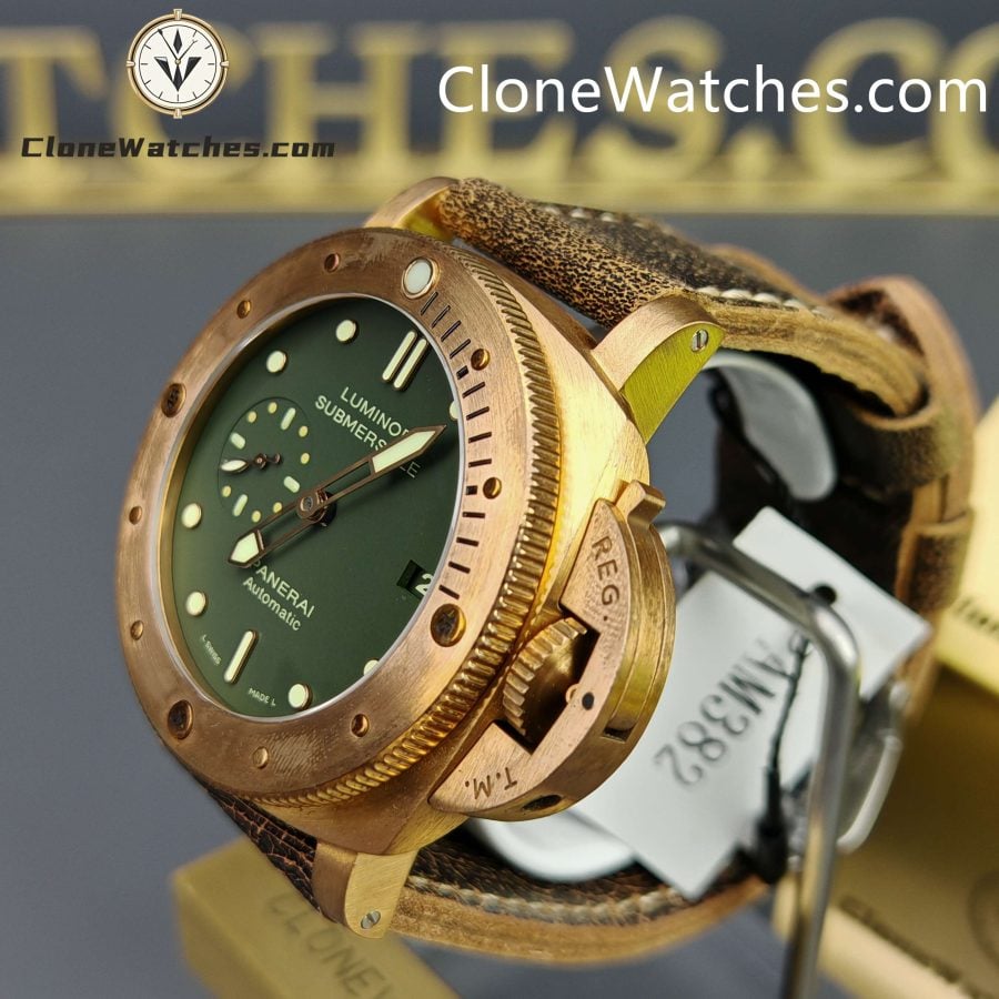 Panerai Super Clone Watches 1:1 Submersible 1950 3 Days Automatic Bronzo PAM00382 - Image 3