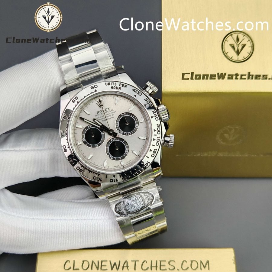 Rolex Super Clone Watches 1:1 Daytona Silver Dial M126509-0003 4131 Movement - Image 5