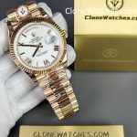Rolex Super Clone Watches 1:1 Day Date 18K Rose Gold Roman Dial 40mm m228235-0032 3255 Movement - Image 3