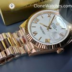 Rolex Super Clone Watches 1:1 Day Date 18K Rose Gold Roman Dial 40mm m228235-0032 3255 Movement - Image 14