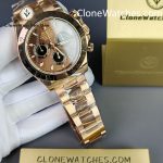 Rolex Super Clone Watches 1:1 Daytona Rose Gold Chocolate Dial m116505-0013 4130 Movement - Image 4