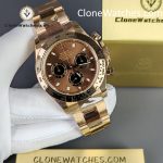 Rolex Super Clone Watches 1:1 Daytona Rose Gold Chocolate Dial m116505-0013 4130 Movement - Image 6