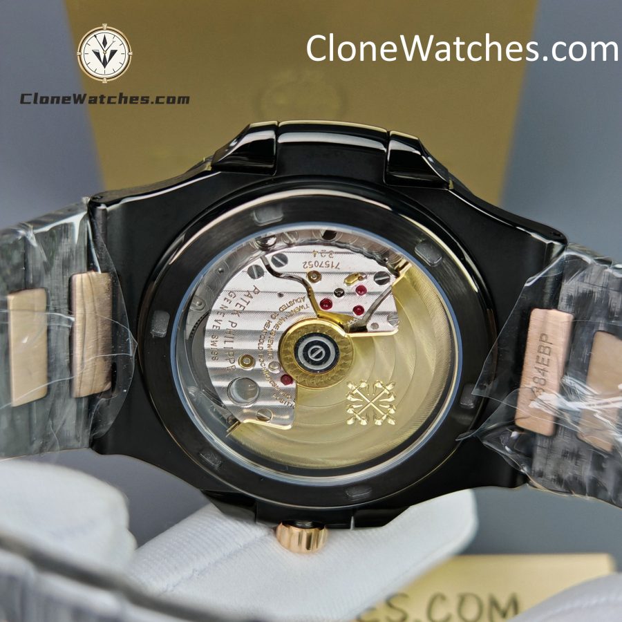 Modified Super Clone Watches 1:1 DiW Patek Philippe Nautilus 5711/1A "ROSE GOLD BLACK GRAIL" - Image 14