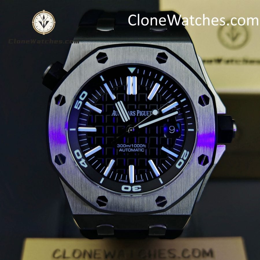 Audemars Piguet Super Clone Watches 1:1 Royal Oak Offshore Diver 15710 Black Dial - Image 2