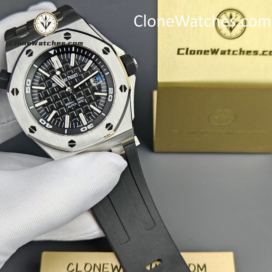 Audemars Piguet Super Clone Watches 1:1 Royal Oak Offshore Diver 15710 Black Dial - Image 4