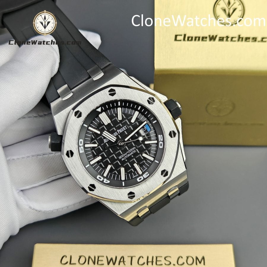 Audemars Piguet Super Clone Watches 1:1 Royal Oak Offshore Diver 15710 Black Dial - Image 5