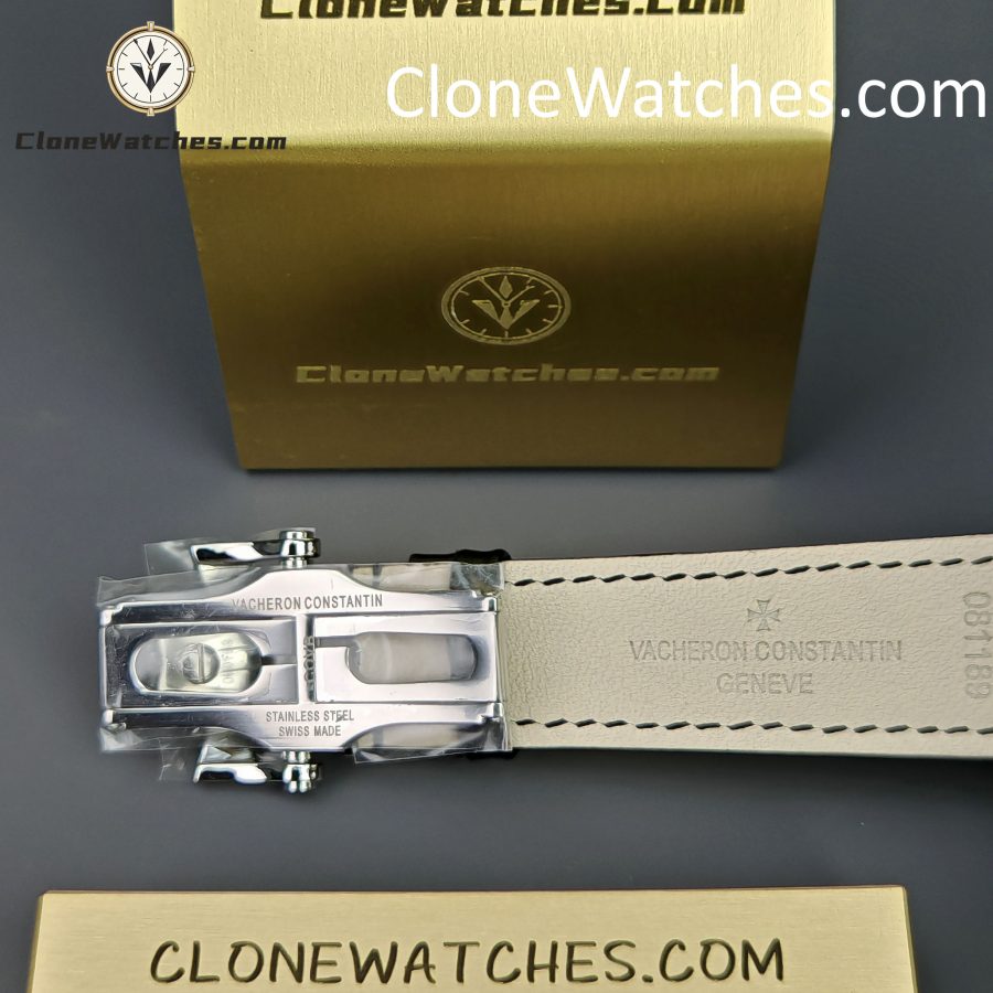 Vacheron Constantin Super Clone Watches 1:1 Patrimony Moon Phase Retrograde Date 4010U/000G-B330 White Dial - Image 10
