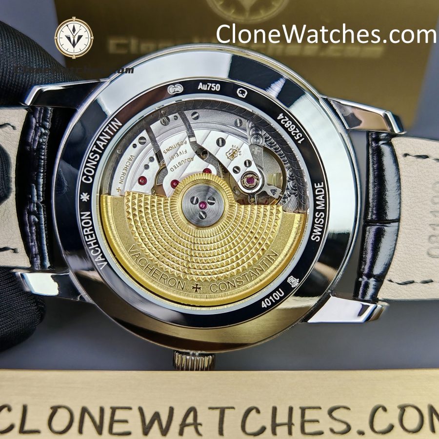 Vacheron Constantin Super Clone Watches 1:1 Patrimony Moon Phase Retrograde Date 4010U/000G-B330 White Dial - Image 12