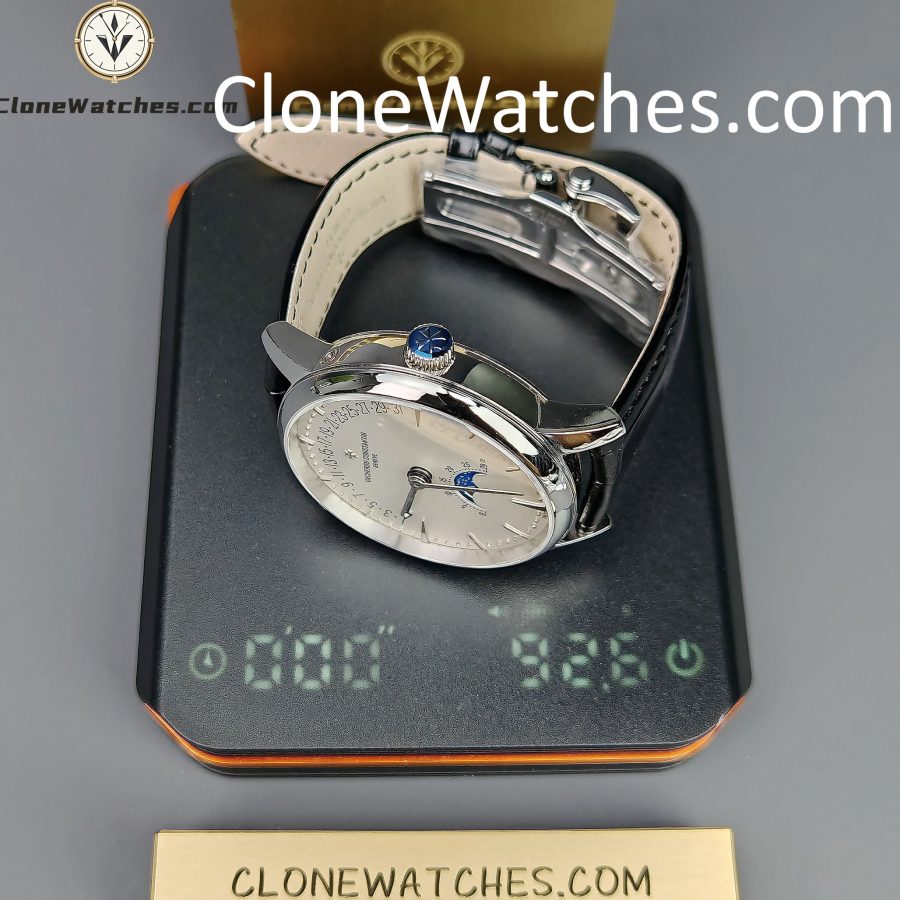 Vacheron Constantin Super Clone Watches 1:1 Patrimony Moon Phase Retrograde Date 4010U/000G-B330 White Dial - Image 15