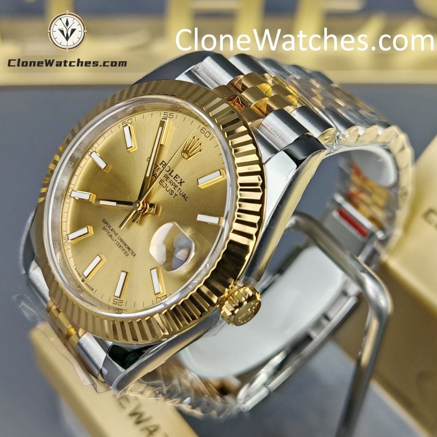 Rolex Super Clone Watches 1:1 DateJust Gold Dial 126333 - 0010 Jubilee 41MM 3235 Movement - Image 3
