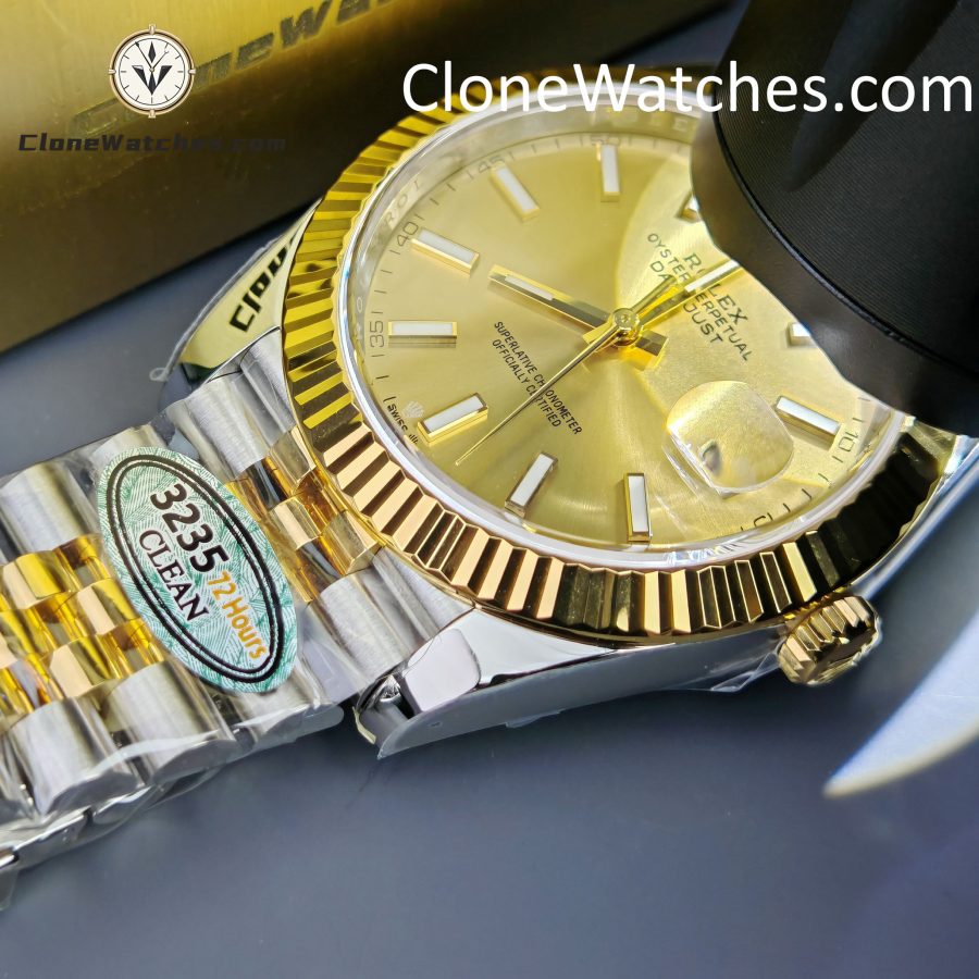 Rolex Super Clone Watches 1:1 DateJust Gold Dial 126333 - 0010 Jubilee 41MM 3235 Movement - Image 15