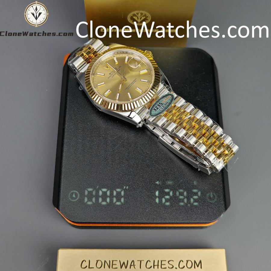 Rolex Super Clone Watches 1:1 DateJust Gold Dial 126333 - 0010 Jubilee 41MM 3235 Movement - Image 17