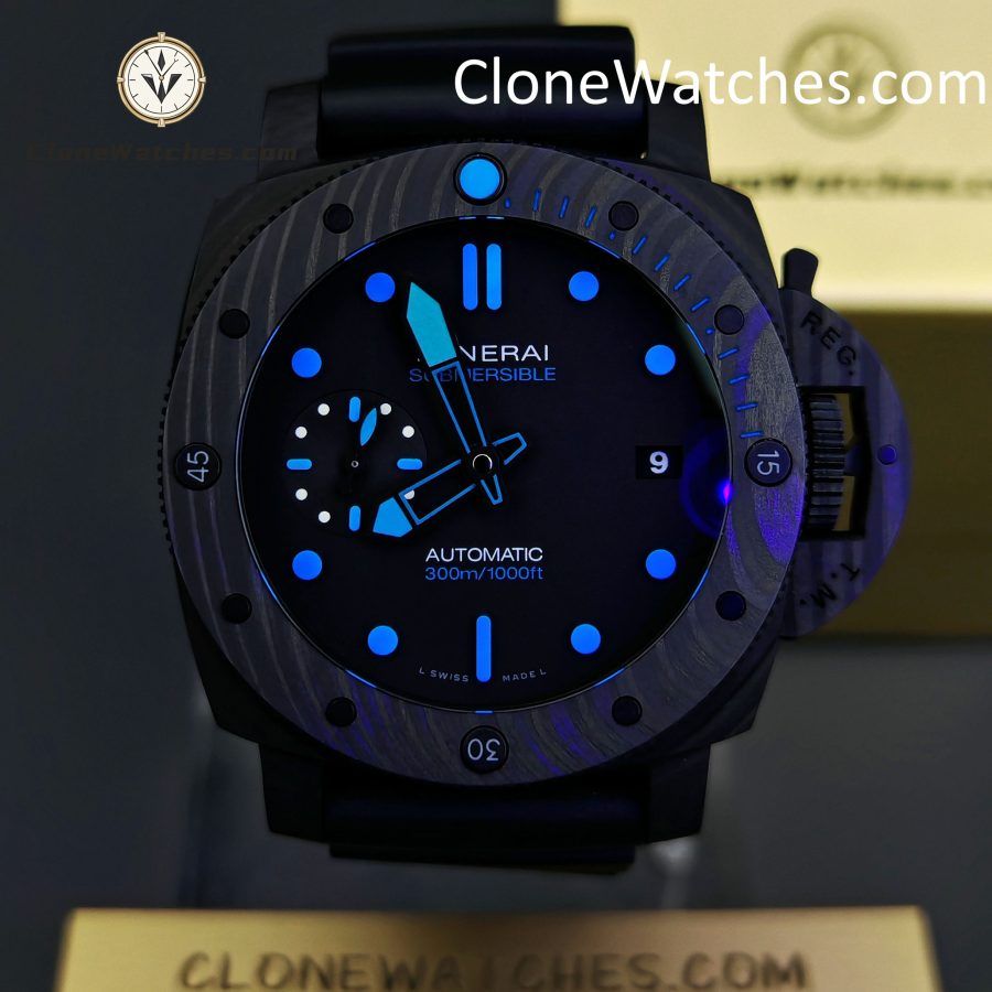 Panerai Super Clone Watches 1:1 Submersible Carbontech PAM 00960 - Image 2