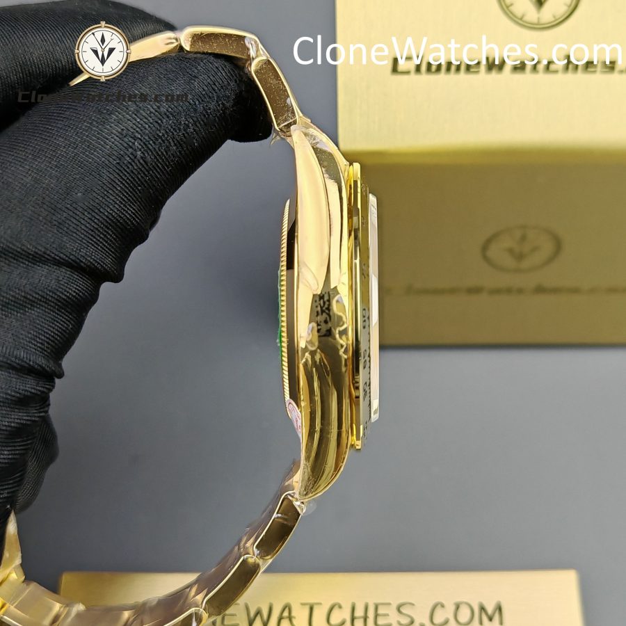 Rolex Super Clone Watches 1:1 Daytona 18K Gold Green Dial M116508-0013 4130 Movement - Image 9
