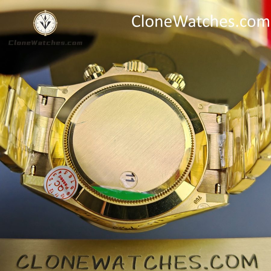 Rolex Super Clone Watches 1:1 Daytona 18K Gold Green Dial M116508-0013 4130 Movement - Image 11