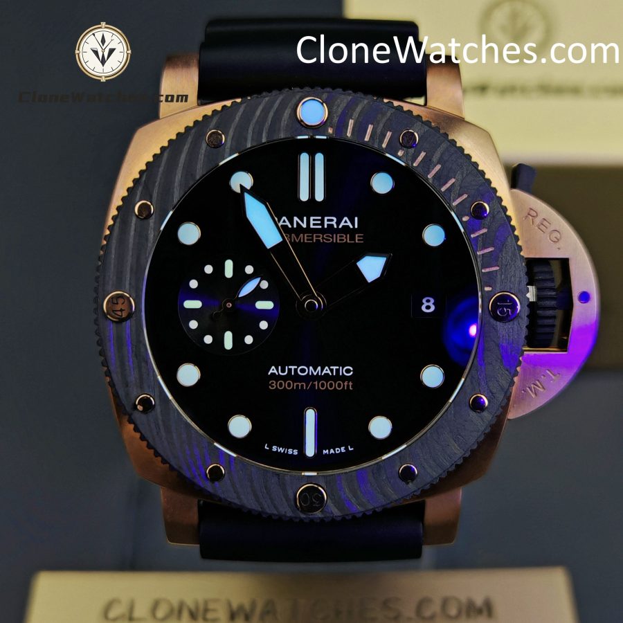 Panerai Super Clone Watches 1:1 Submersible QuarantaQuattro Goldtech OroCarbo PAM1070 - Image 2