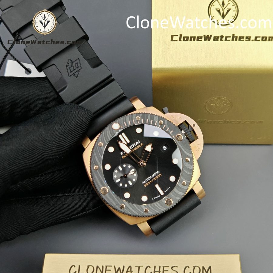 Panerai Super Clone Watches 1:1 Submersible QuarantaQuattro Goldtech OroCarbo PAM1070 - Image 5