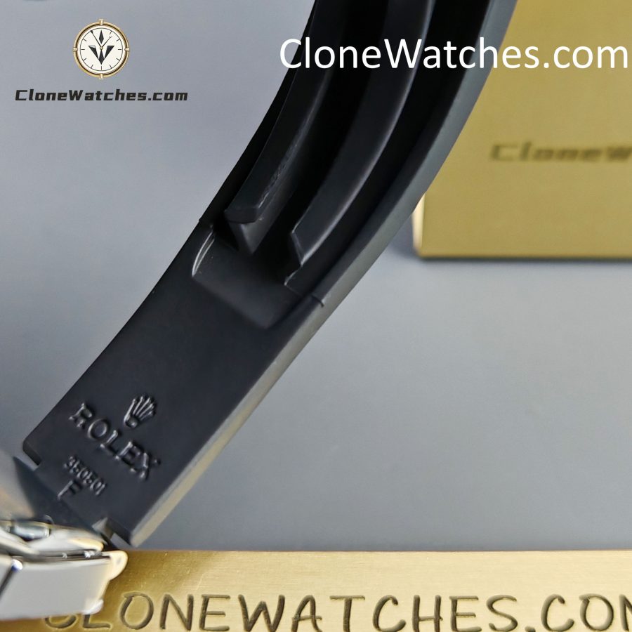 Rolex Super Clone Watches 1:1 Daytona Silver/Black Dial Rubber Strap M116519 4130 Movement - Image 8