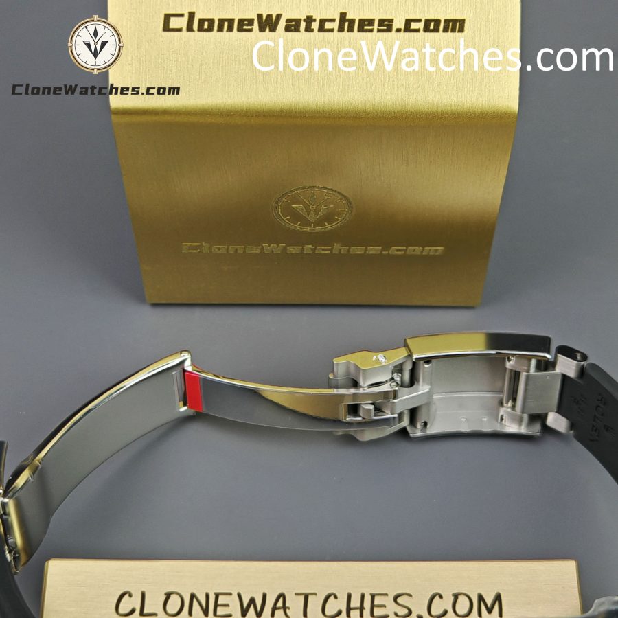 Rolex Super Clone Watches 1:1 Daytona Silver/Black Dial Rubber Strap M116519 4130 Movement - Image 11