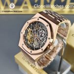Audemars Piguet Super Clone Watches 1:1 Royal Oak Rose Gold 15407 Skeleton Dial - Image 3