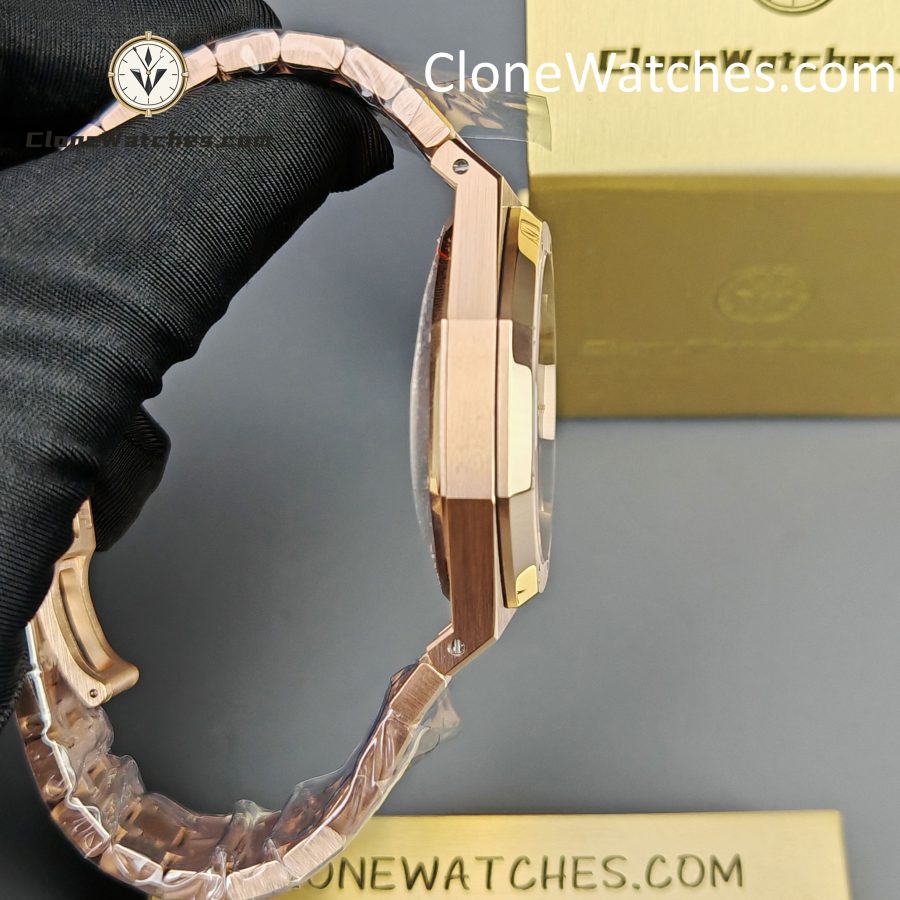 Audemars Piguet Super Clone Watches 1:1 Royal Oak Rose Gold 15407 Skeleton Dial - Image 9