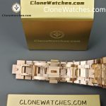 Audemars Piguet Super Clone Watches 1:1 Royal Oak Rose Gold 15407 Skeleton Dial - Image 12