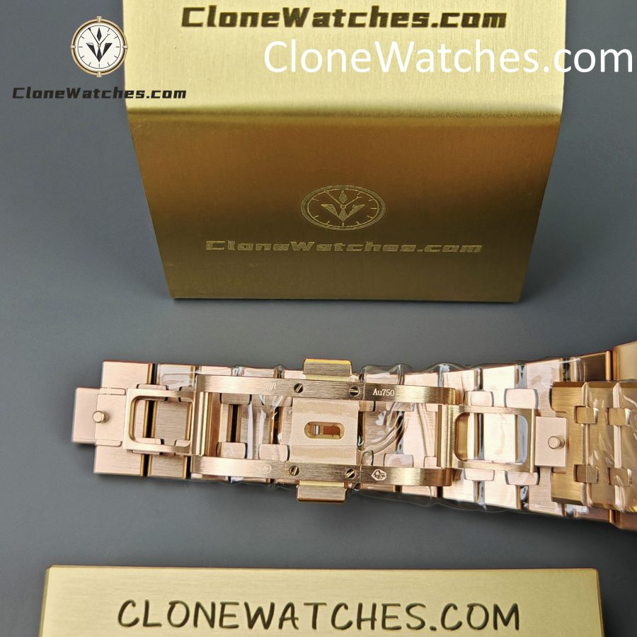 Audemars Piguet Super Clone Watches 1:1 Royal Oak Rose Gold 15407 Skeleton Dial - Image 12