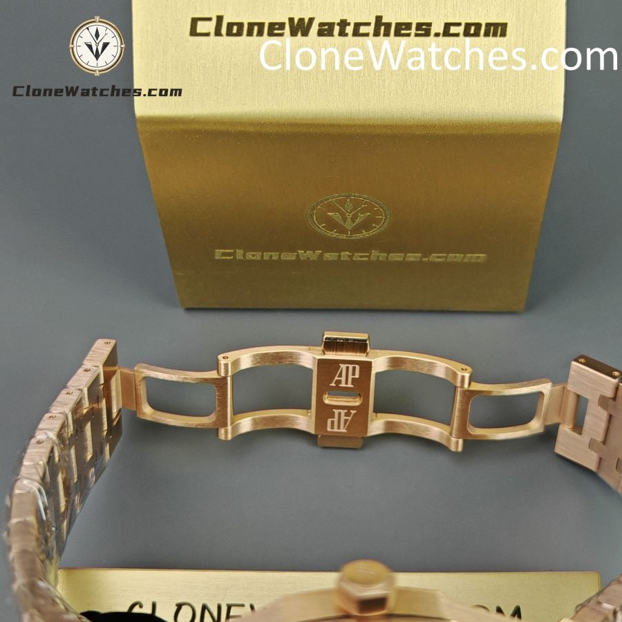 Audemars Piguet Super Clone Watches 1:1 Royal Oak Rose Gold 15407 Skeleton Dial - Image 13