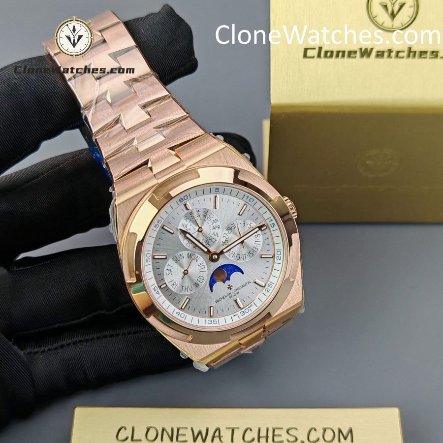 Vacheron Constantin Super Clone Watches 1:1 Overseas perpetual calendar Rose Gold 4300V/220R-B064 - Image 5
