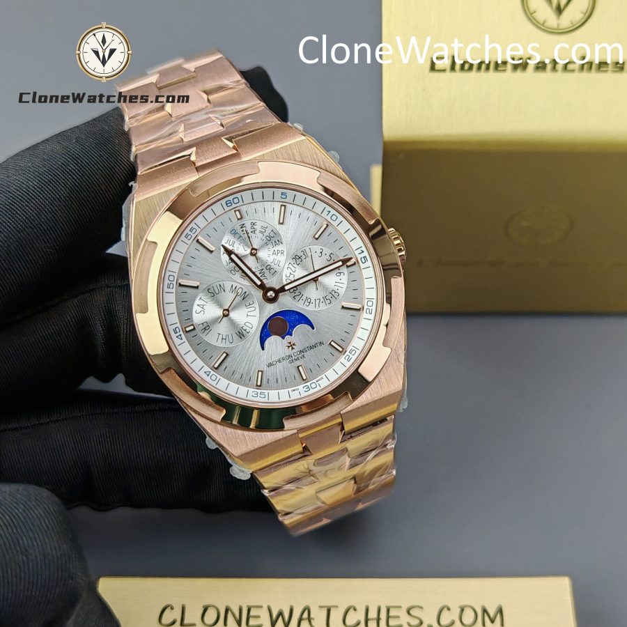 Vacheron Constantin Super Clone Watches 1:1 Overseas perpetual calendar Rose Gold 4300V/220R-B064 - Image 6
