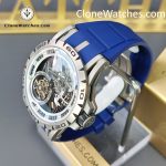 Roger Dubuis Super Clone Watches 1:1 Excalibur Skeleton  Tourbillon RDDBEX0479 45MM Blue Strap - Image 3