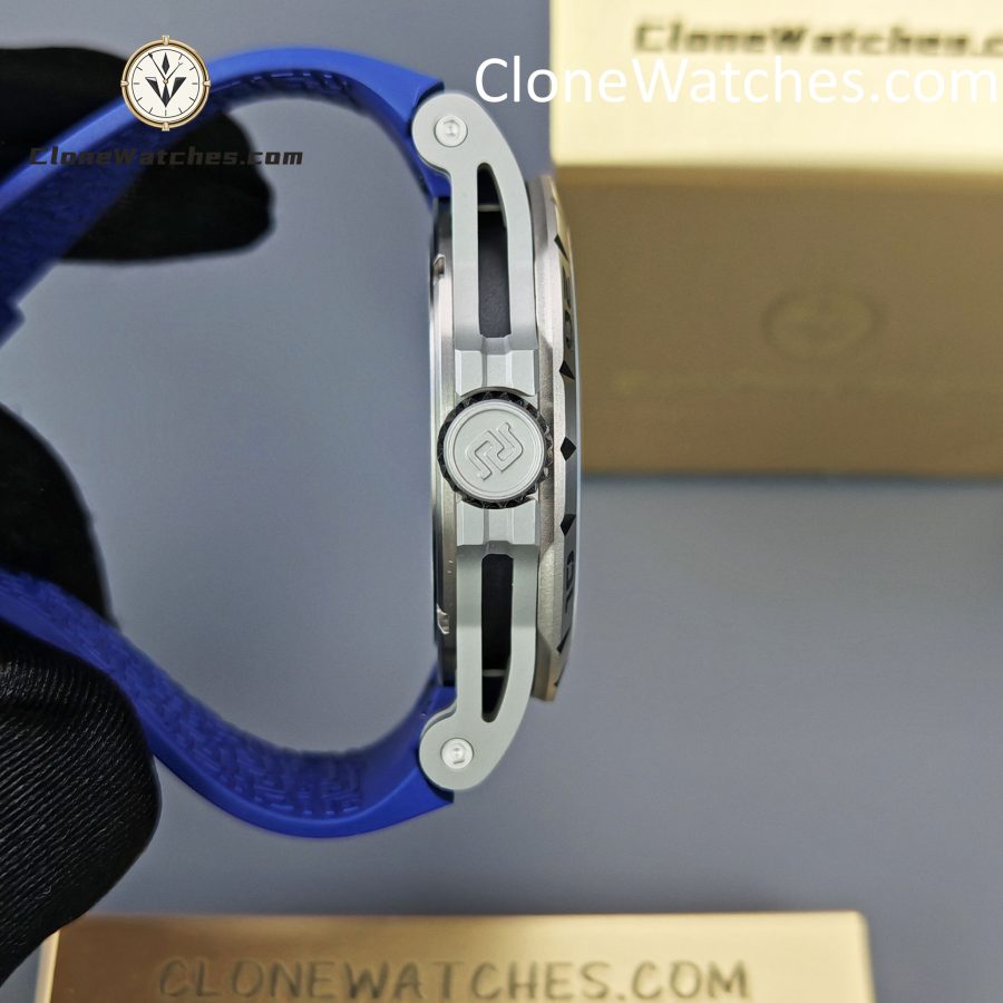 Roger Dubuis Super Clone Watches 1:1 Excalibur Skeleton  Tourbillon RDDBEX0479 45MM Blue Strap - Image 7