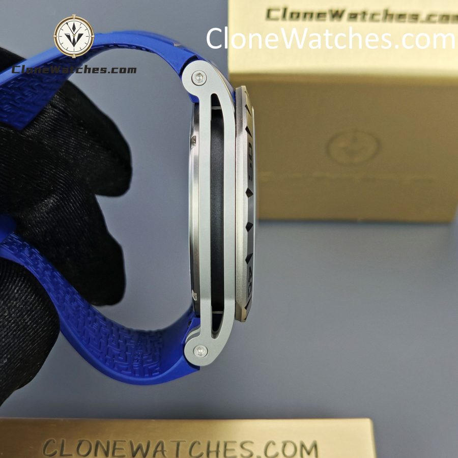 Roger Dubuis Super Clone Watches 1:1 Excalibur Skeleton  Tourbillon RDDBEX0479 45MM Blue Strap - Image 8