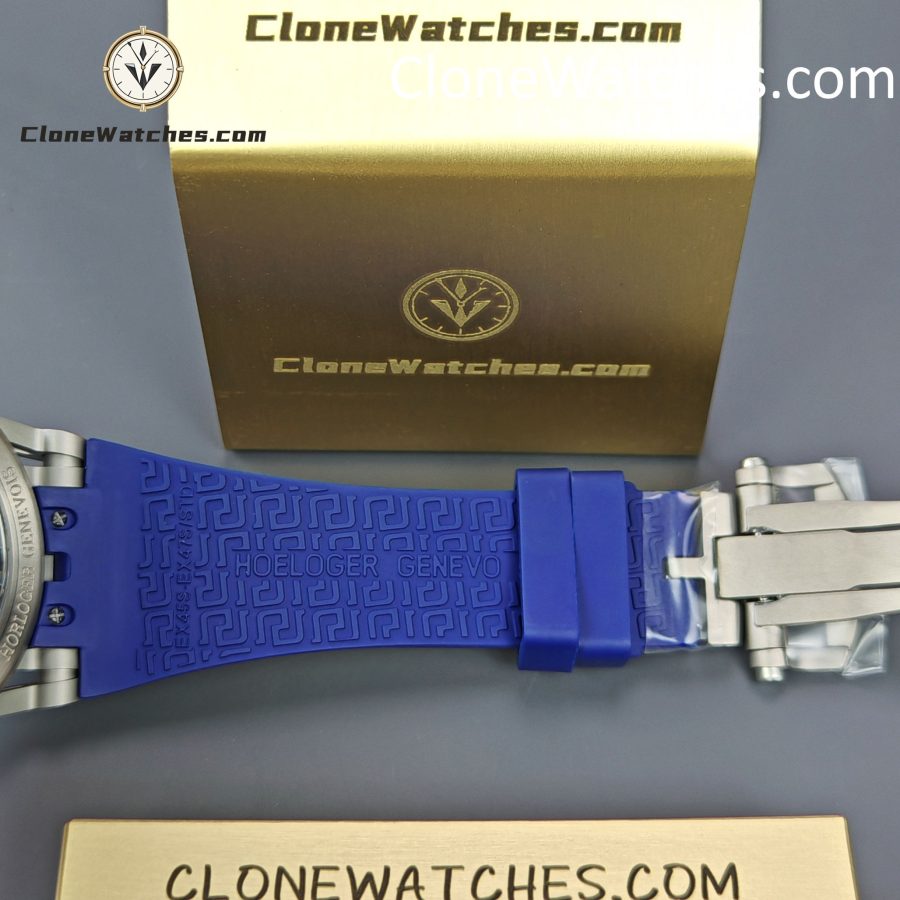 Roger Dubuis Super Clone Watches 1:1 Excalibur Skeleton  Tourbillon RDDBEX0479 45MM Blue Strap - Image 10