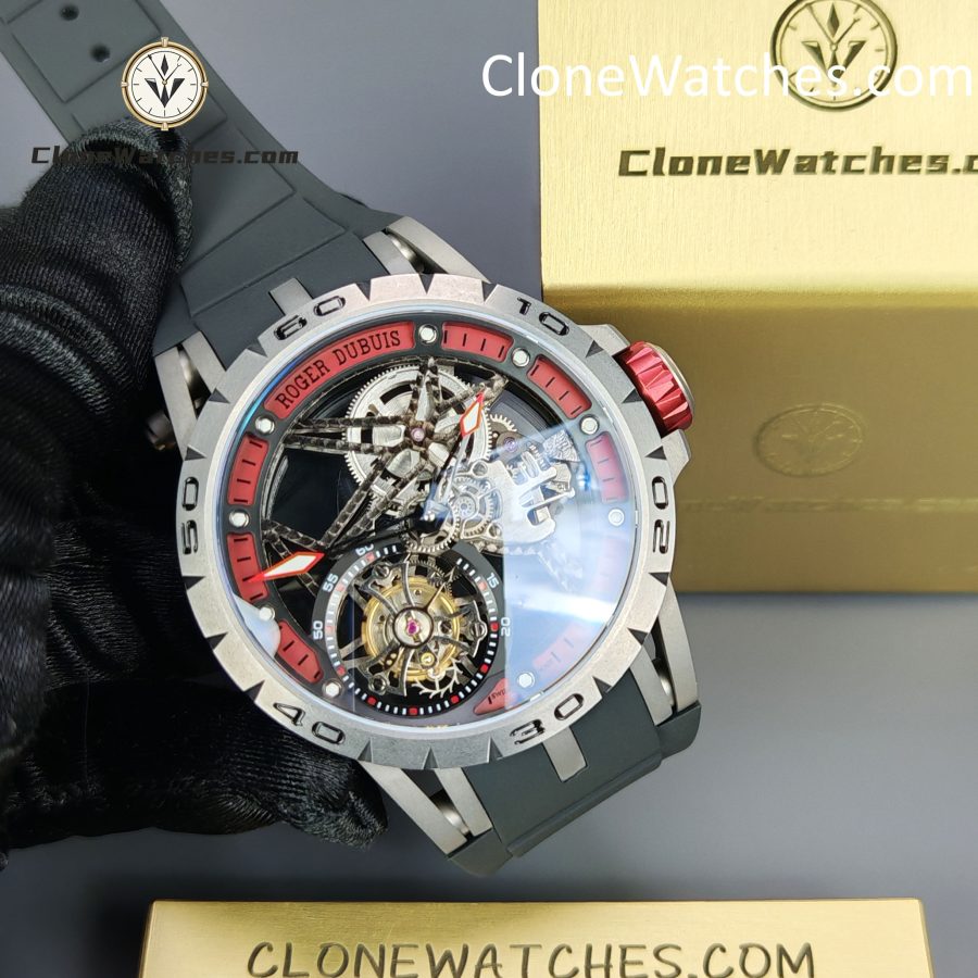 Roger Dubuis Super Clone Watches 1:1 Excalibur Spider Skeleton Tourbillon RDDBEX0545 42MM - Image 5