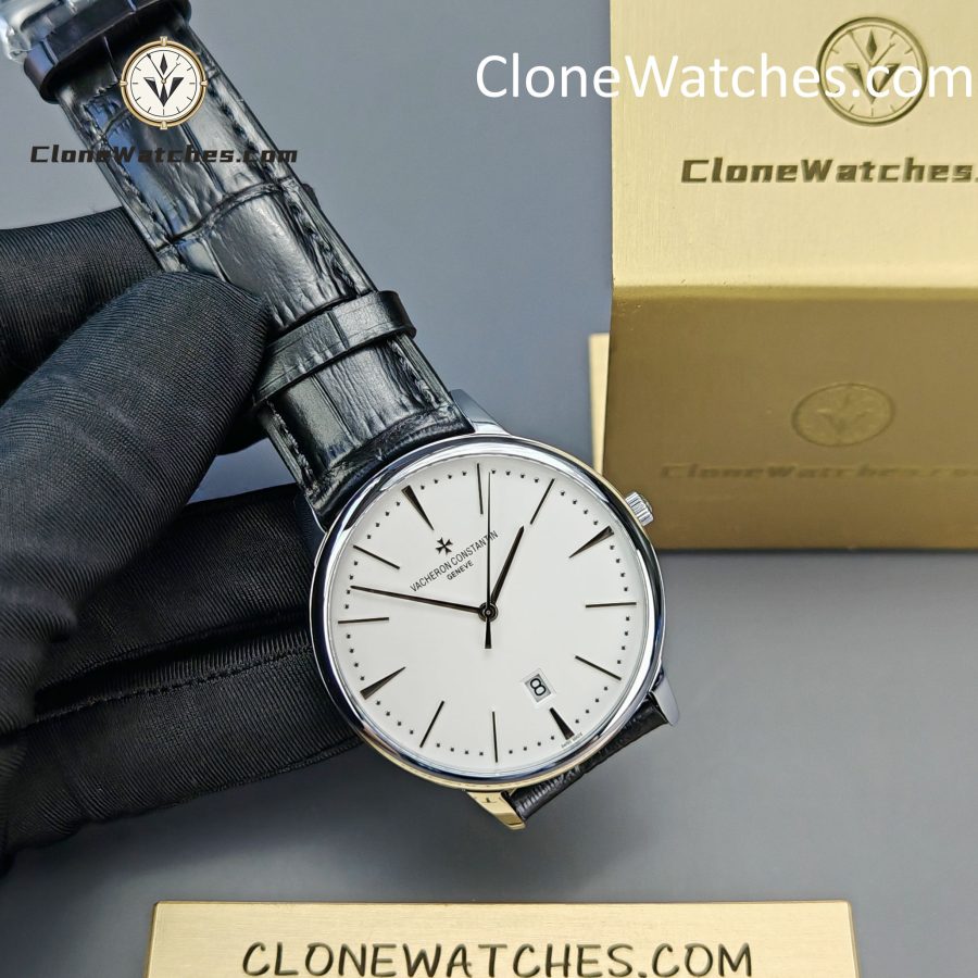 Vacheron Constantin Super Clone Watches 1:1 Patrimony 85180/000G-9230 White Dial - Image 4