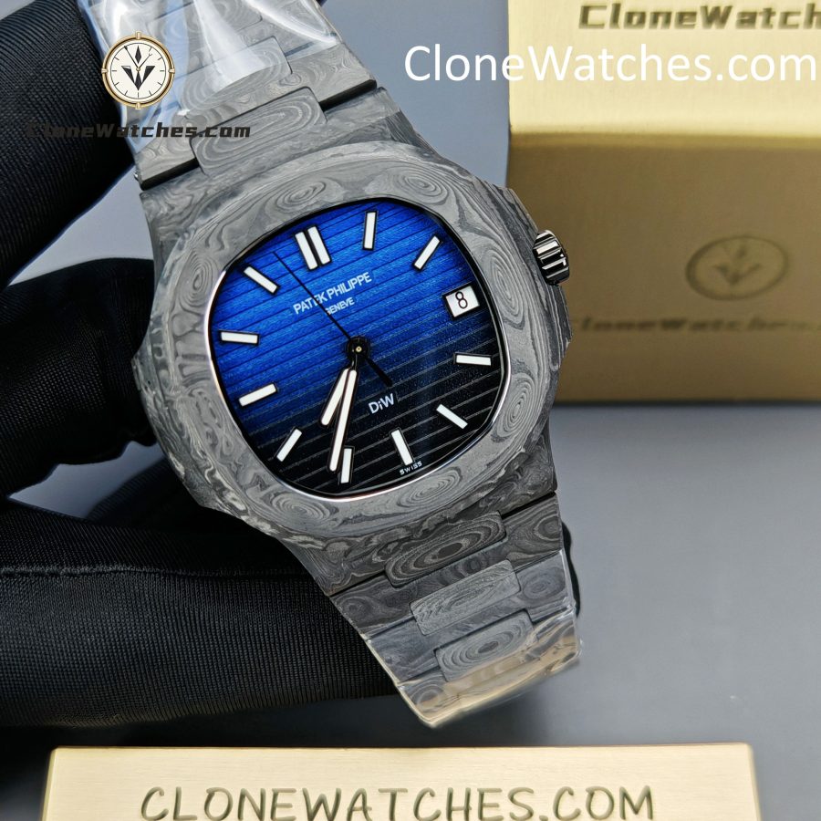 Modified Super Clone Watches 1:1 DiW Patek Philippe Nautilus 5711 BLACK GRAIL G-BLUE - Image 6