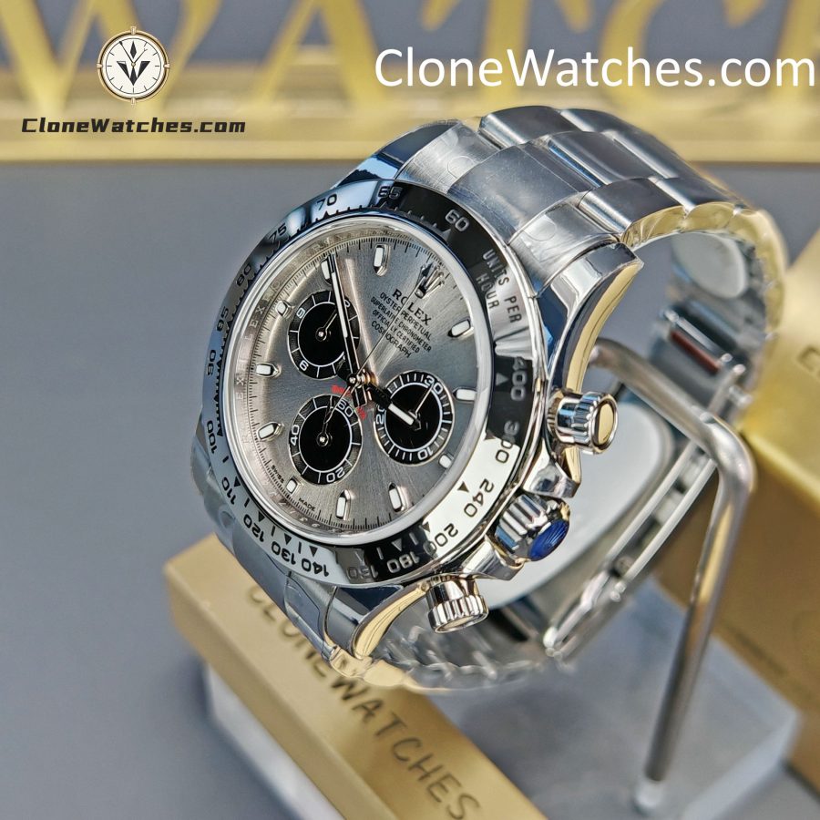 Rolex Super Clone Watches 1:1 Daytona Gray Dial m116509-0072 4130 Movement - Image 3
