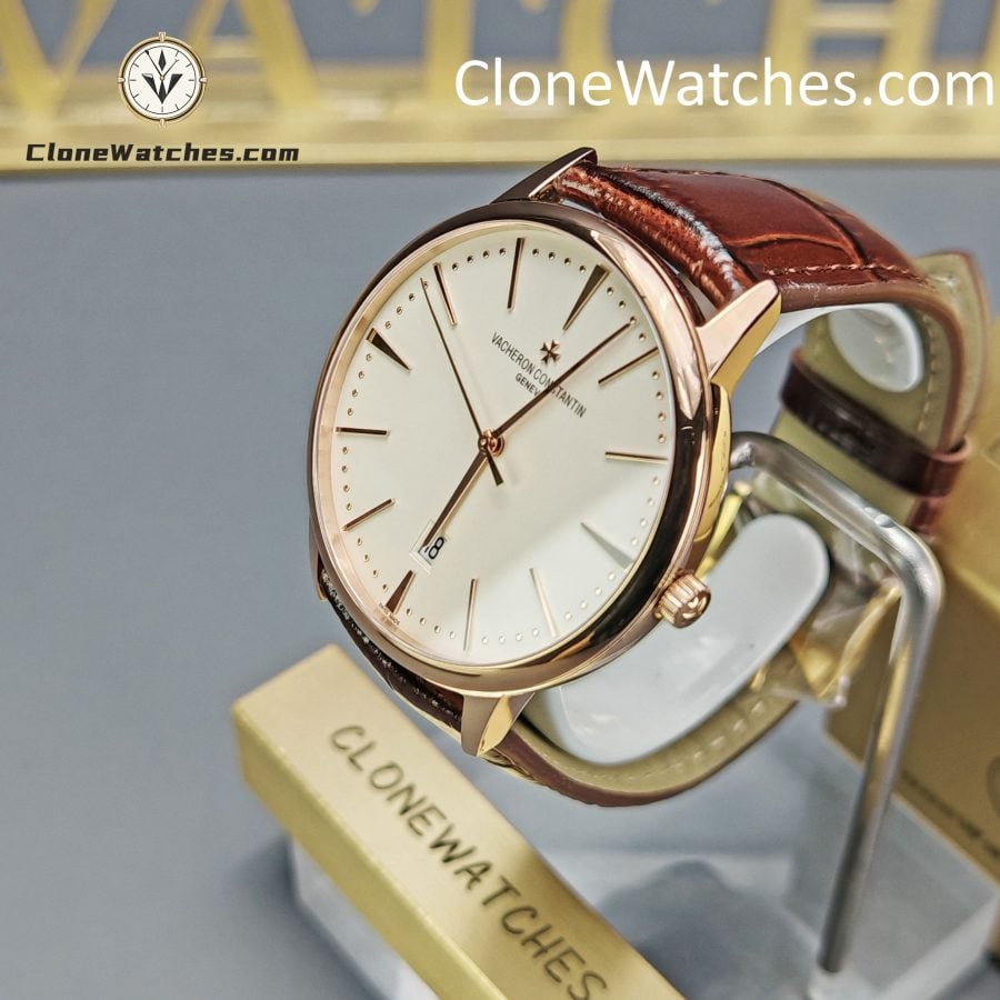 Vacheron Constantin Super Clone Watches 1:1 Patrimony Rose Gold 85180/000R-9248 White Dial - Image 2