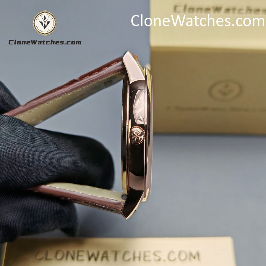 Vacheron Constantin Super Clone Watches 1:1 Patrimony Rose Gold 85180/000R-9248 White Dial - Image 6